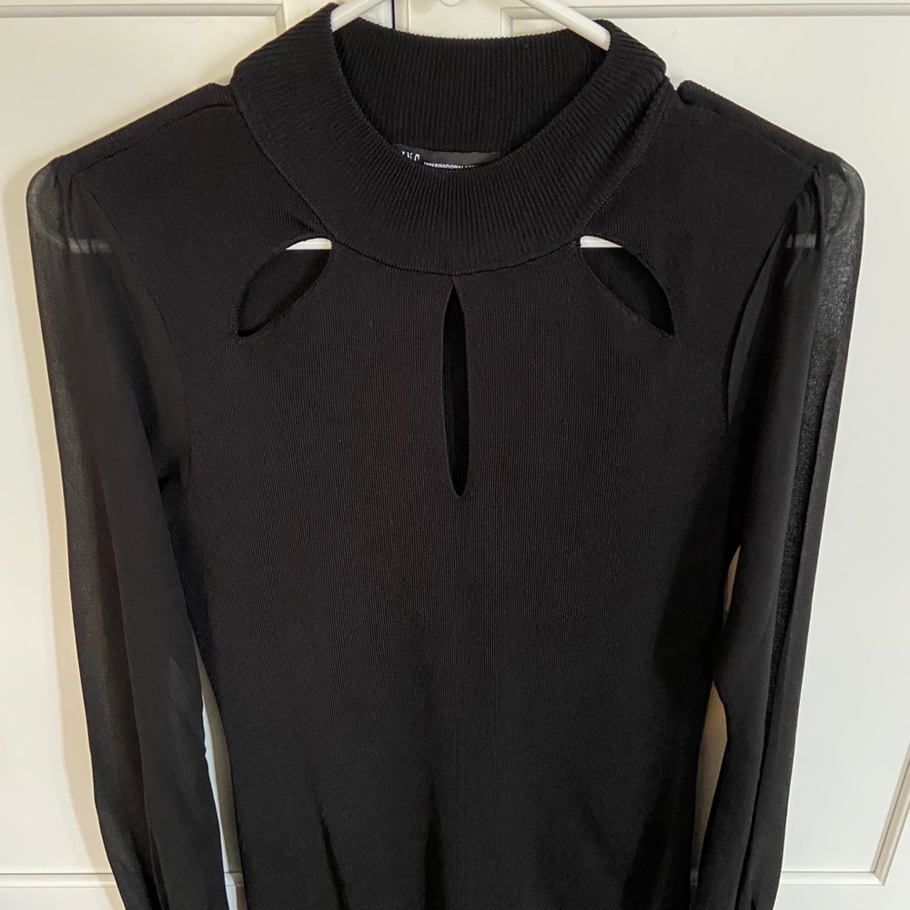 INC sweater with chiffon sleeves